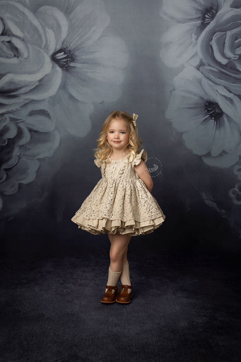 Kate Fine Art Flowers Denim/blue Backdrop Portrait Designed by JS Photography -UK