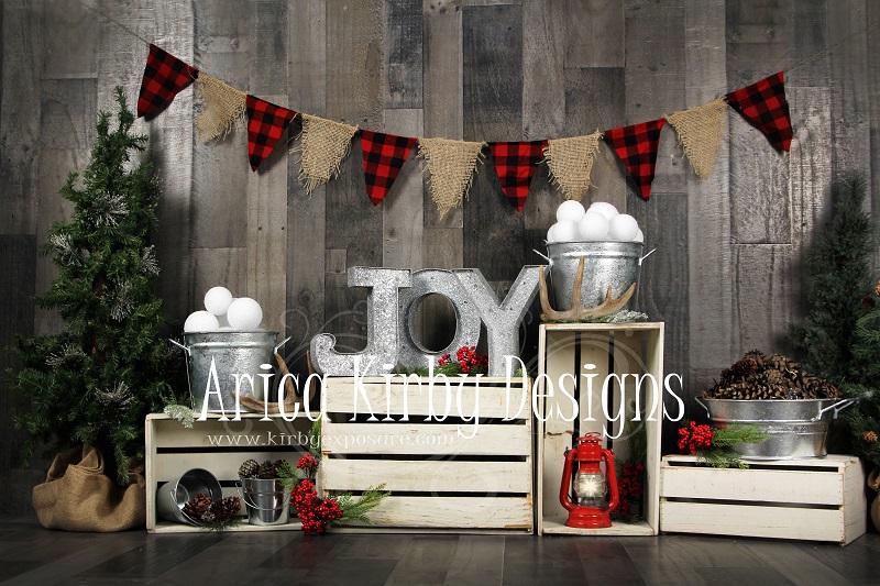 Kate Dreaming of a Plaid Christmas Backdrop designed by Arica Kirby -UK