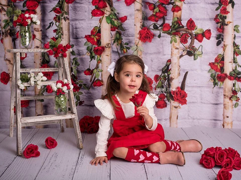 Kate Valentines Wooden Stick with Roses Backdrop Designed by Jia Chan Photography -UK