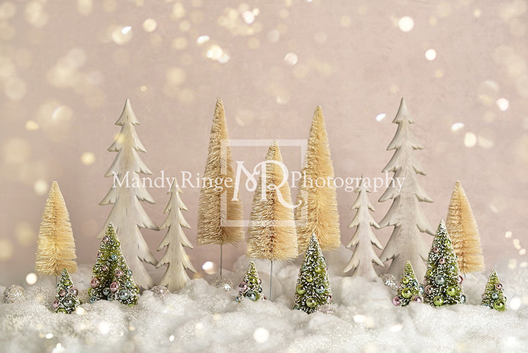 Elegant Christmas Trees with Glitter