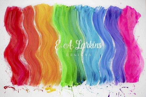Kate Curvy Rainbow Paint Backdrop for Photography Designed By Erin Larkins -UK
