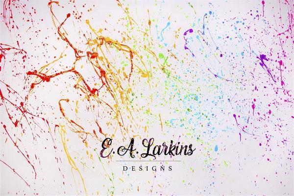 Kate Rainbow Paint Splatter Backdrop for Photography Designed By Erin Larkins -UK