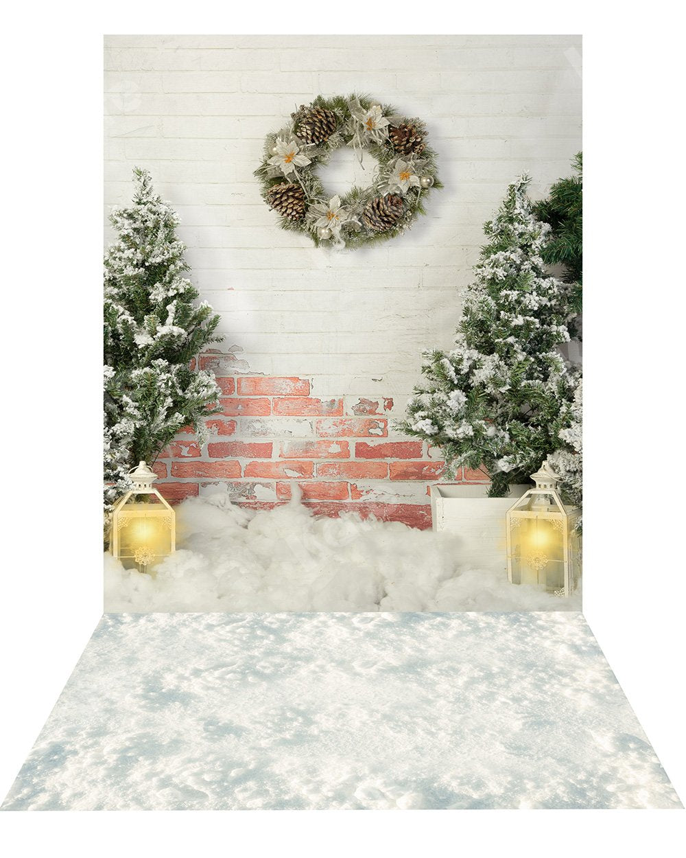 Kate Christmas Backdrop+ Snow Rubber Floor Mat -UK
