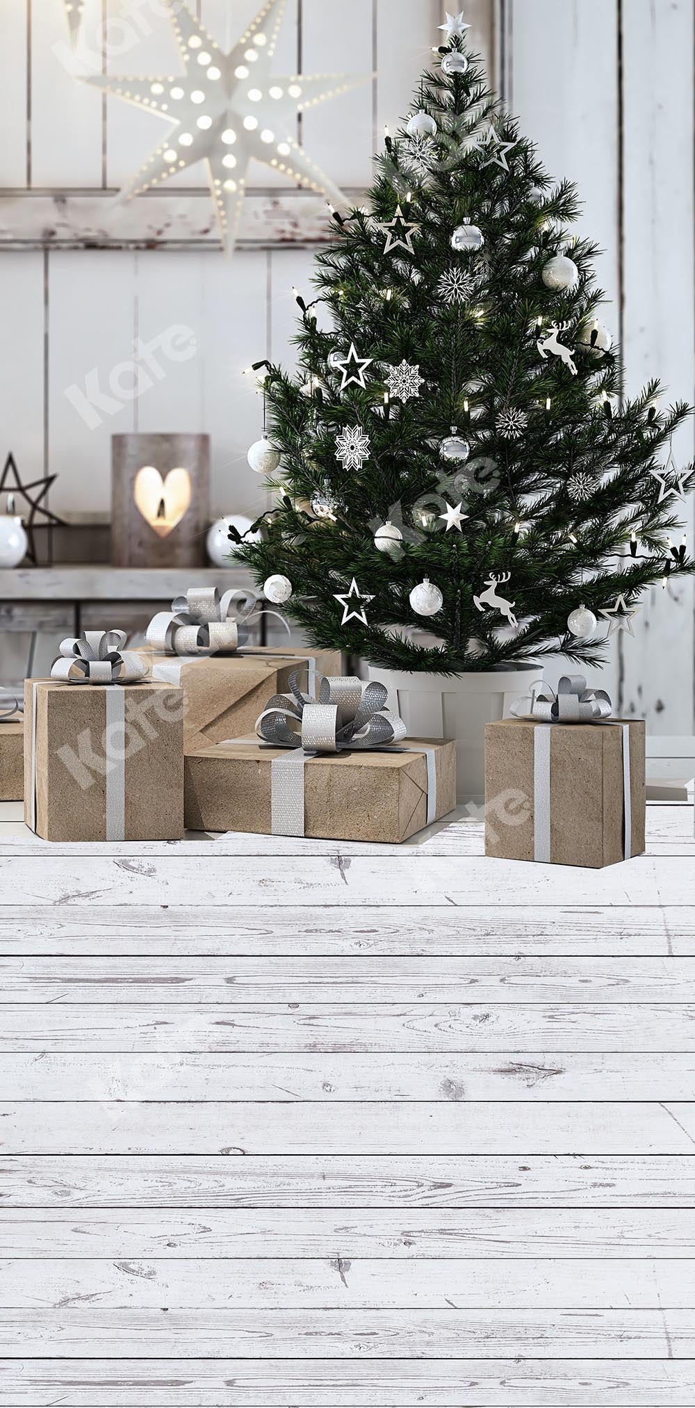 Kate Sweep Christmas Tree Wood Floor Backdrop Designed by Chain Photography -UK