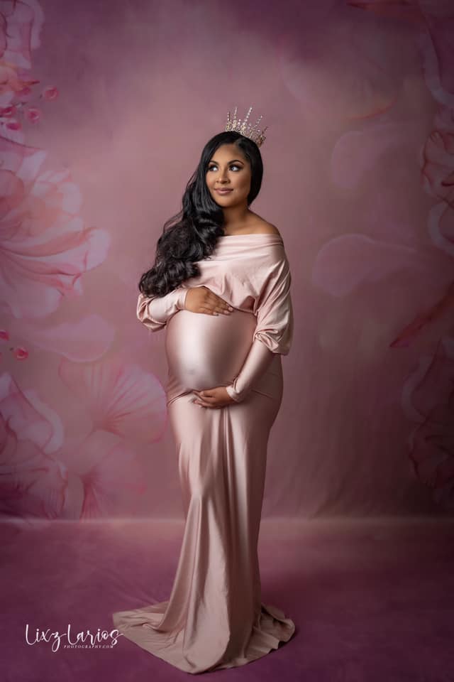 Kate Sweep Fine Art Flower Blurry Pink Backdrop Designed by GQ -UK