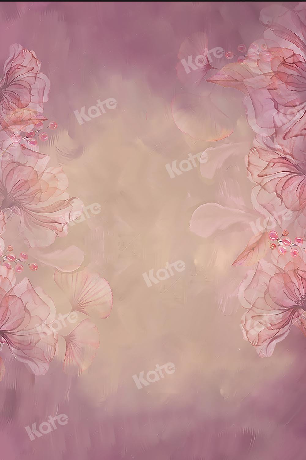 Kate Fine Art Floral Blurry Pink Backdrop Designed by GQ -UK