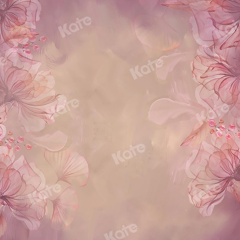 Kate Fine Art Floral Blurry Pink Backdrop Designed by GQ -UK