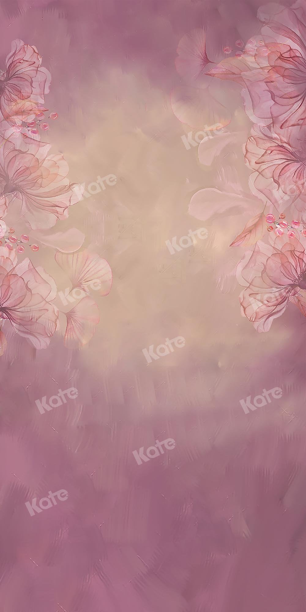 Kate Sweep Fine Art Flower Blurry Pink Backdrop Designed by GQ -UK