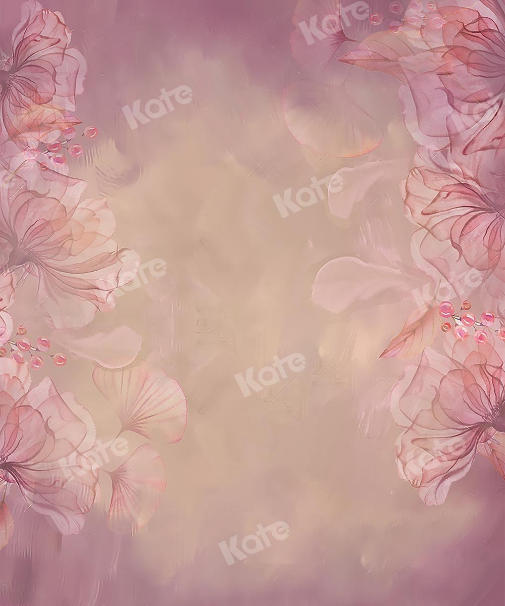 Kate Fine Art Floral Blurry Pink Backdrop Designed by GQ -UK