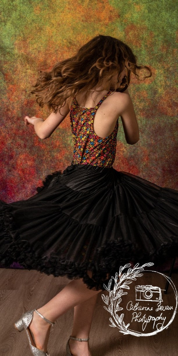 Kate Abstract Rusty Orange Green Textured Backdrop for photography -UK