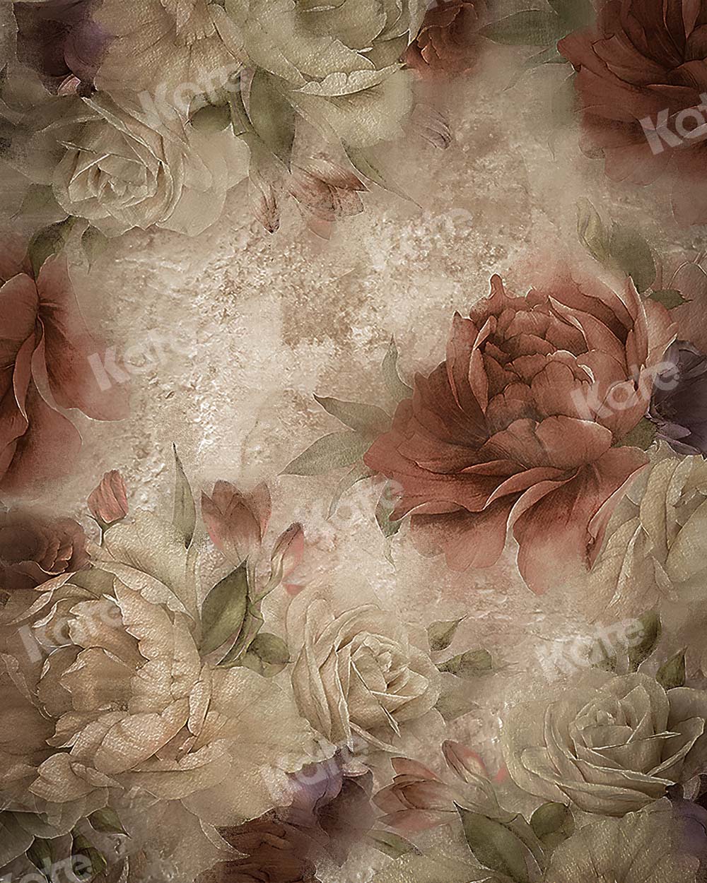 Kate Fine Art Flowers Retro Peony Backdrop Designed by GQ