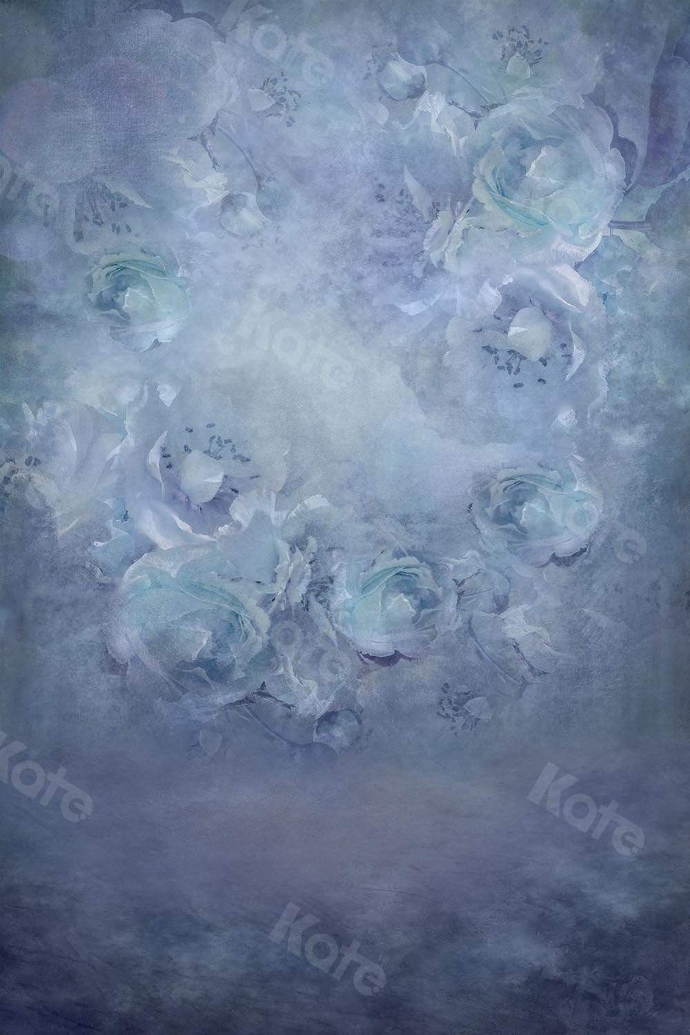 Kate Fine Art Flower Grey Blue Backdrop Designed by Chain Photography -UK