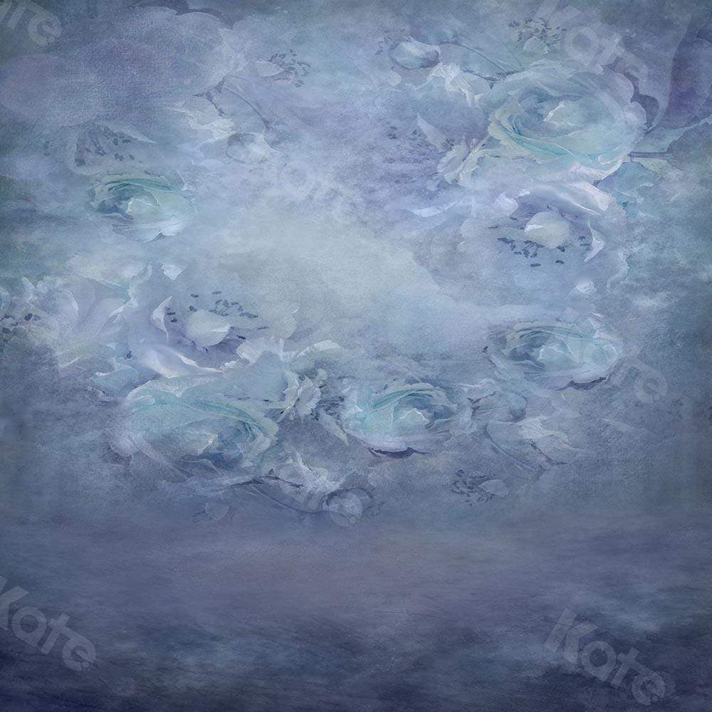 Kate Fine Art Flower Grey Blue Backdrop Designed by Chain Photography -UK