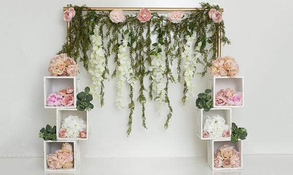 Kate Spring/Mother's Day Pink Floral Cube Backdrop Designed by Lisa B -UK