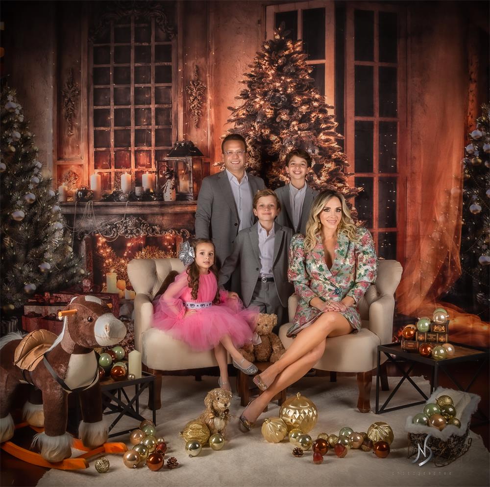 Kate Christmas Trees Warm Room Backdrop Designed by Chain Photography -UK