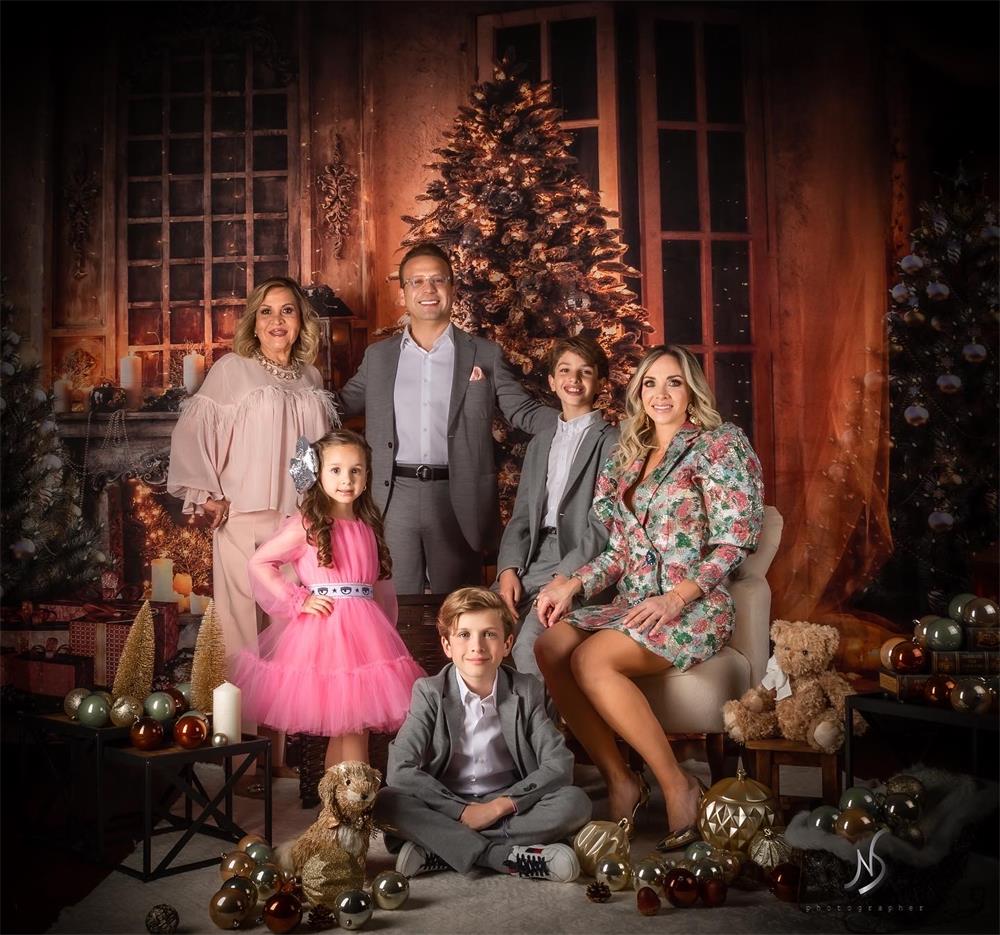 Kate Christmas Trees Warm Room Backdrop Designed by Chain Photography -UK