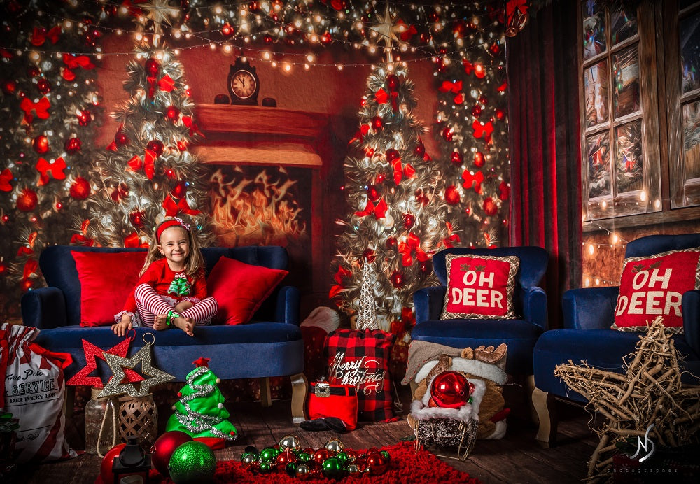 Kate Christmas Fireplace&Window Room Set -UK