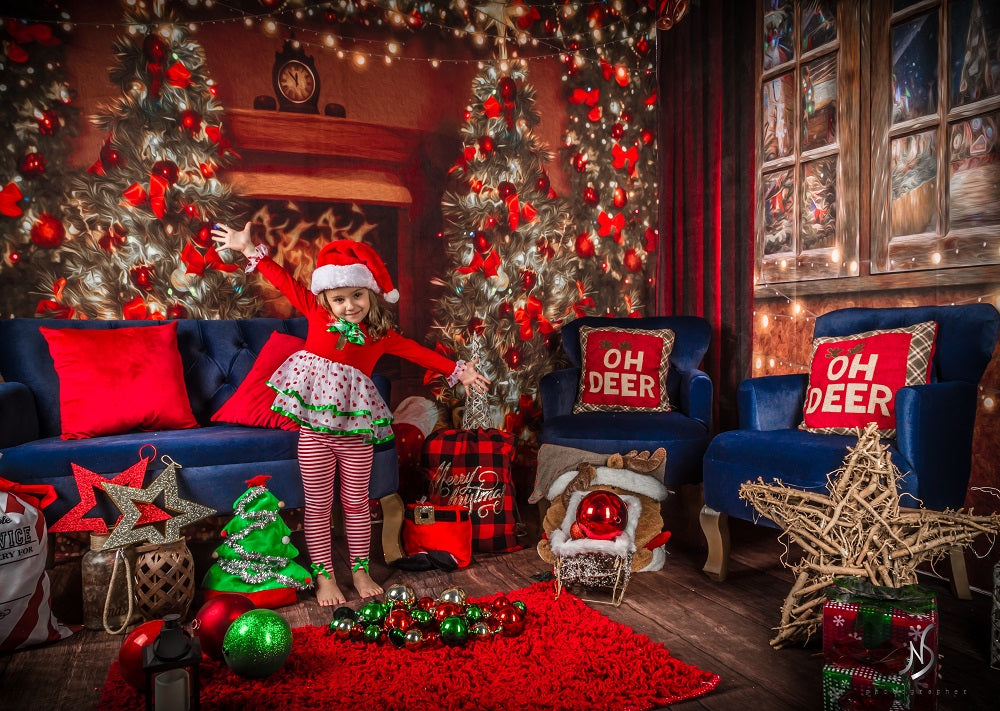 Kate Christmas Fireplace&Window Room Set -UK