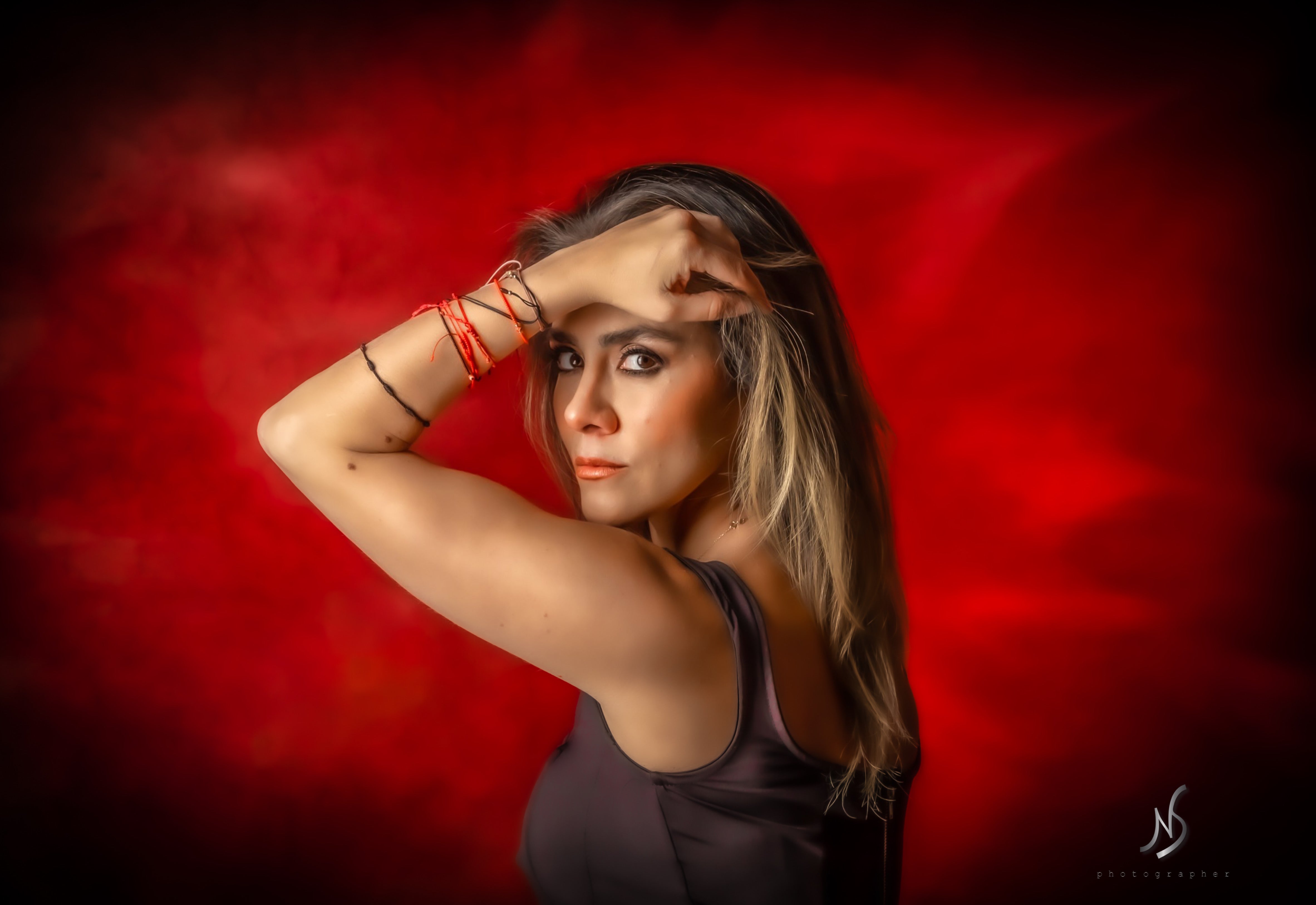 Kate Abstract Iron Oxide Red Textured Backdrop Designed by GQ -UK