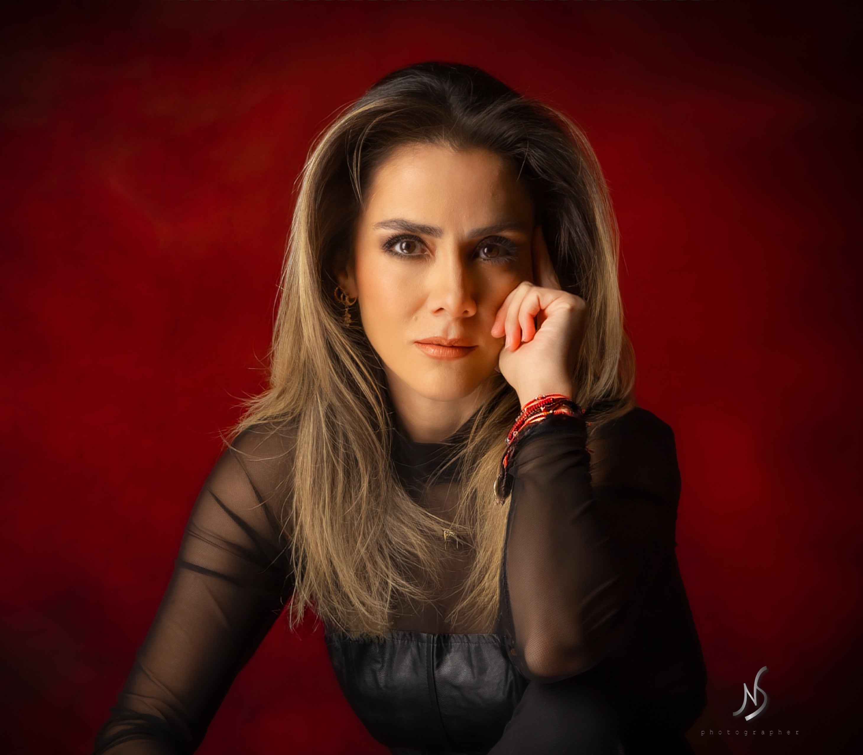 Kate Abstract Iron Oxide Red Textured Backdrop Designed by GQ -UK