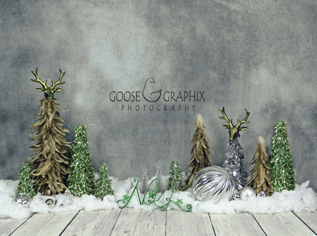 Kate Glamour Green Christmas Abstract