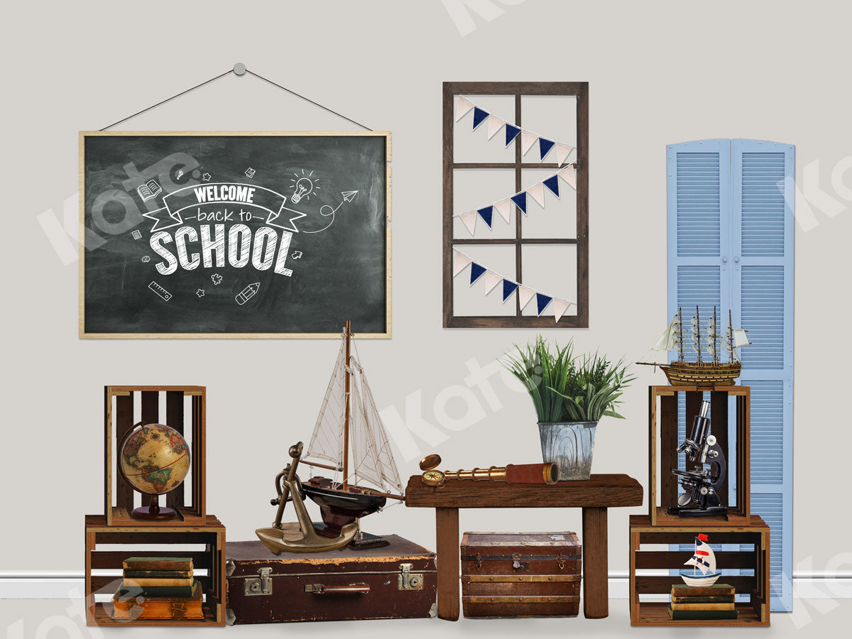 Back to School with Blackboard Backdrop
