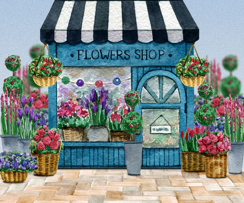 Kate Spring Flower Shop Backdrop Designed By Claire -UK