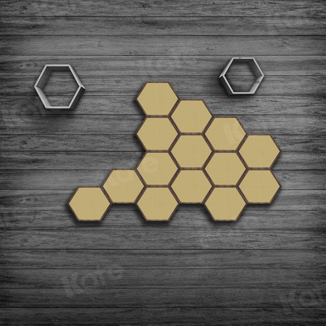 Kate Honeycomb Birthday Wood Backdrop Designed By JS Photography -UK