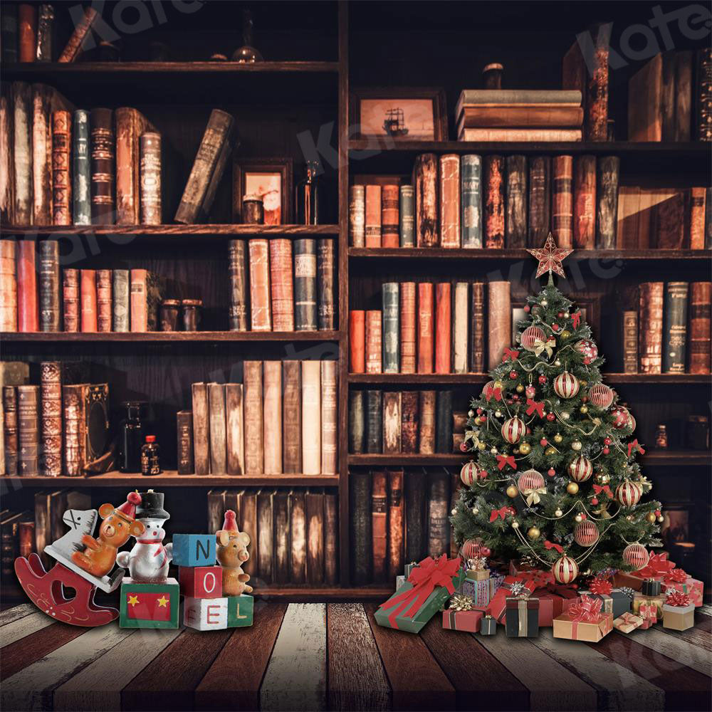 Kate Christmas Backdrop Books & Xmas Tree Designed By JS Photography -UK