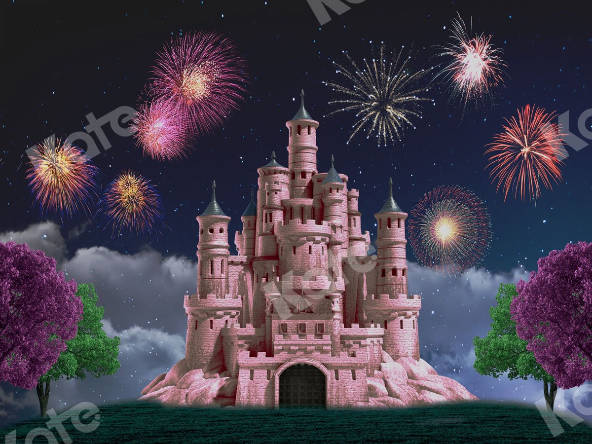 Kate Fairy Tale Backdrop Castle Fireworks Designed By JS Photography -UK
