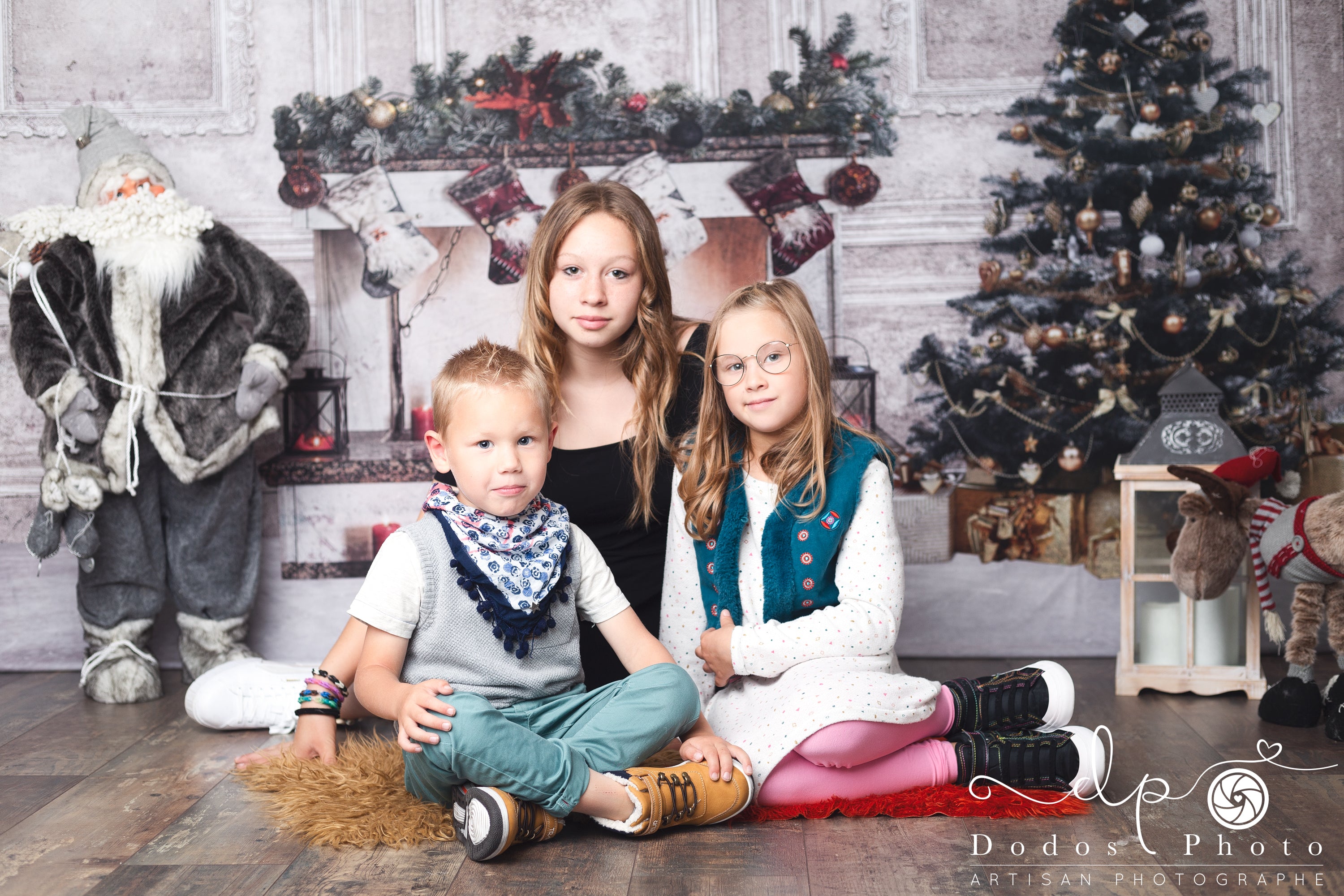 Kate Christmas Retro Wall Fireplace Backdrop Designed By JS Photography -UK