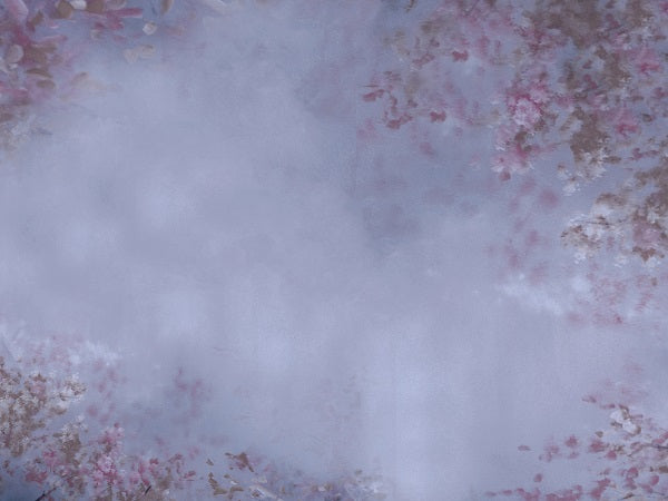 Kate Abstract Texture Cool Grey with Flowers Backdrop Designed by Jerry_Sina -UK