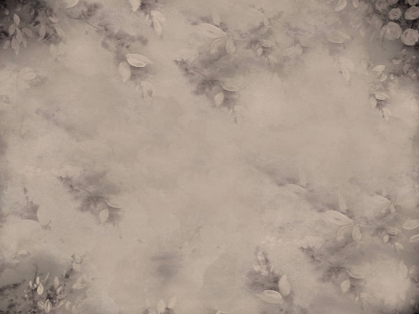 Kate Abstract Texture Khaki with Grey Flowers Backdrop for Photography Designed by Jerry_Sina -UK