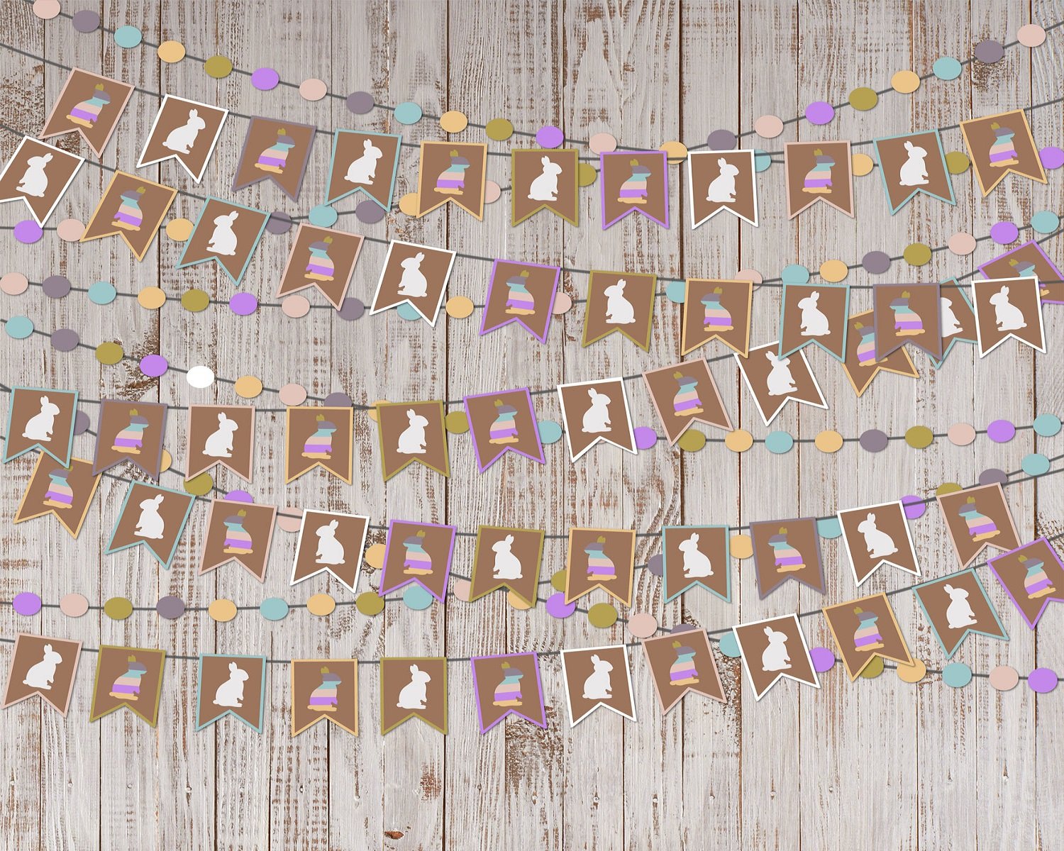 Kate Easter Wood with Rabbit Decoration Backdrop for Photography designed by Jerry_Sina -UK