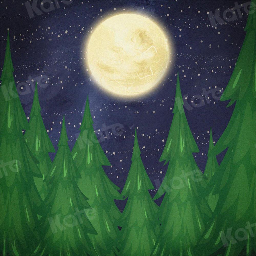 Kate Christmas Farm Night with Moon Backdrop Designed By Jerry_Sina -UK