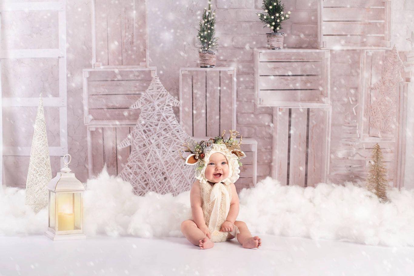 Kate Simple White Christmas Decorations Backdrop Designed By Jerry_Sina -UK