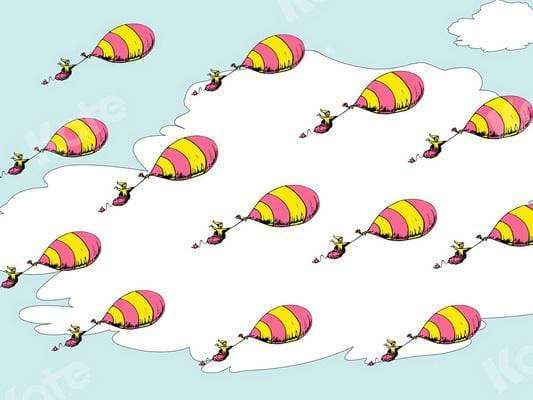 Katebackdrop£ºKate Hot Air Balloon Children Backdrop for Photography