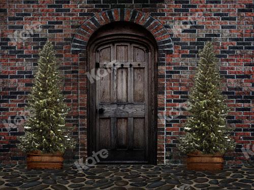 Kate Brick Christmas Door Backdrop Designed By JS Photography -UK
