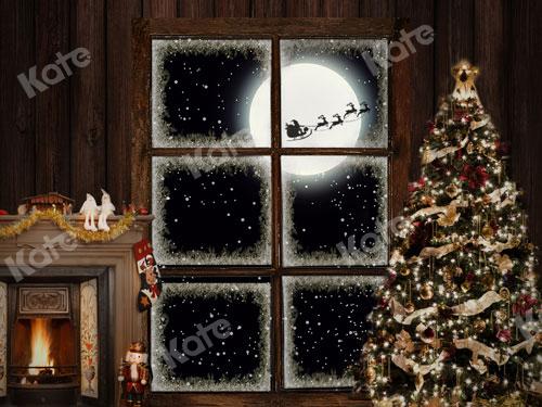 Kate Wood Window Night Christmas Backdrop Designed By JS Photography -UK
