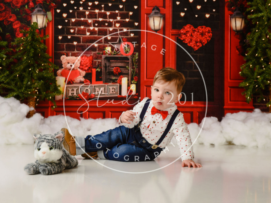 Kate Valentine's Day Rose Shop Backdrop Designed By JS Photography -UK
