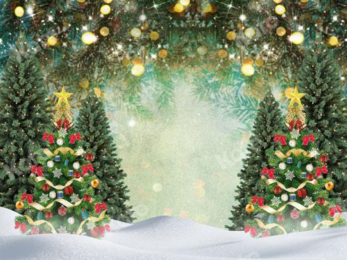 Kate Christmas Tree Bokeh Forest Backdrop Designed By JS Photography -UK