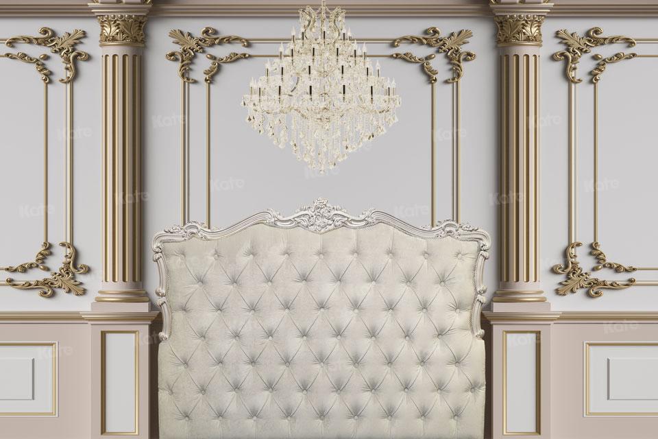 Kate White Palace Boudoir Headboard Retro Backdrop Designed By JS Photography -UK