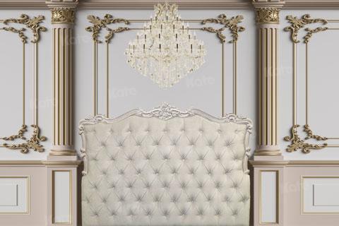 Kate White Palace Boudoir Headboard Retro Backdrop Designed By JS Photography -UK