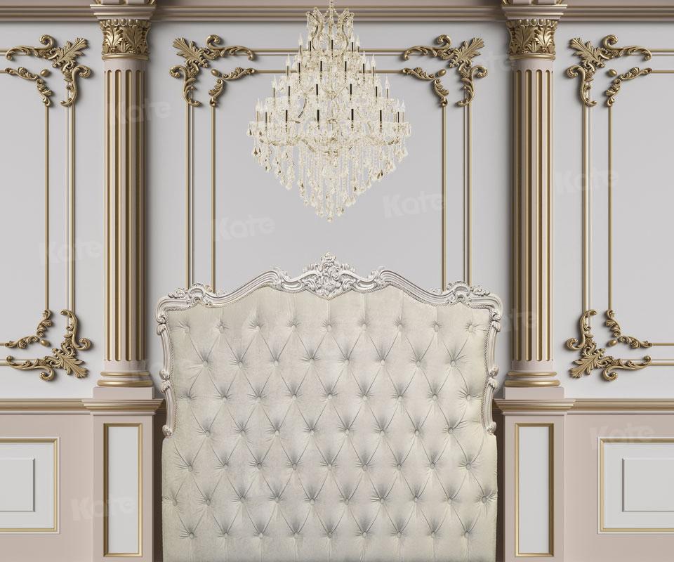 Kate White Palace Boudoir Headboard Retro Backdrop Designed By JS Photography -UK