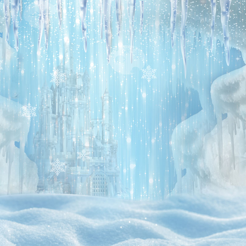 Kate Winter Ice Frozen Snow Castle/Christmas Backdrop Designed By Jerry_Sina