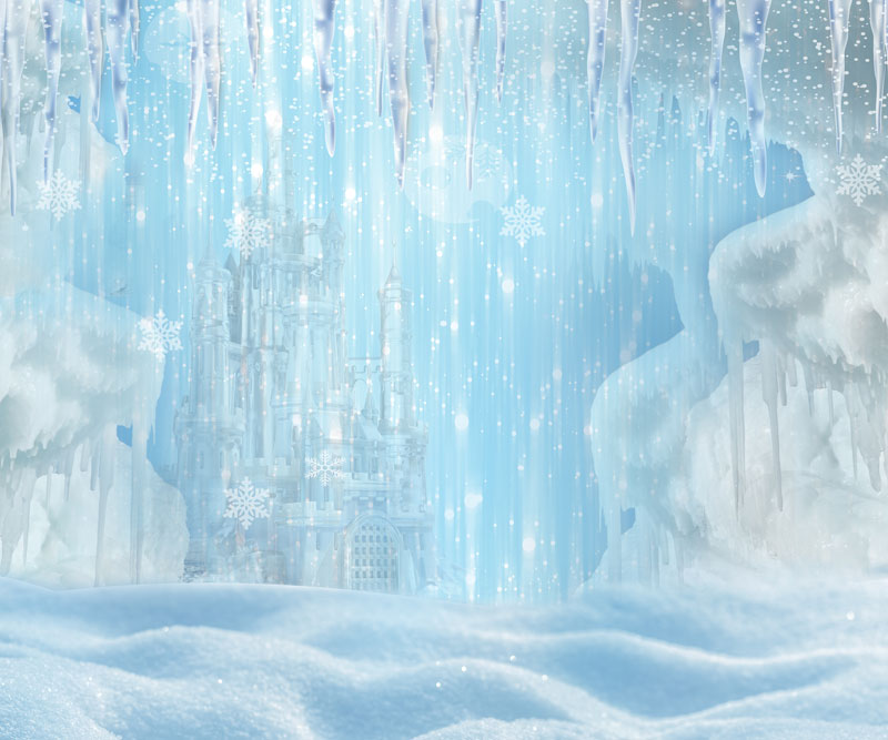 Kate Winter Ice Frozen Snow Castle/Christmas Backdrop Designed By Jerry_Sina