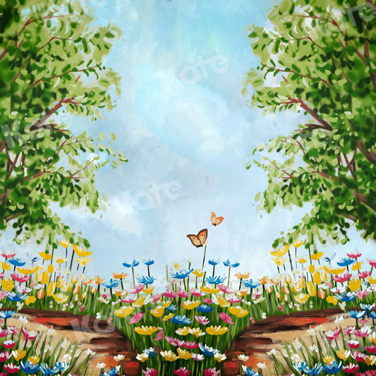 Kate Summer Oil Painting Trees Scenery Backdrops -UK