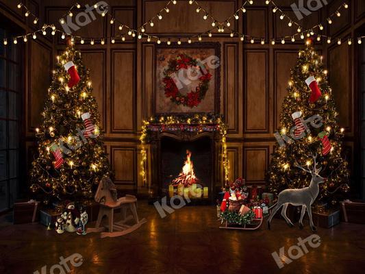 Kate Xmas Fireplace Backdrop for Photography Designed by JFCC -UK