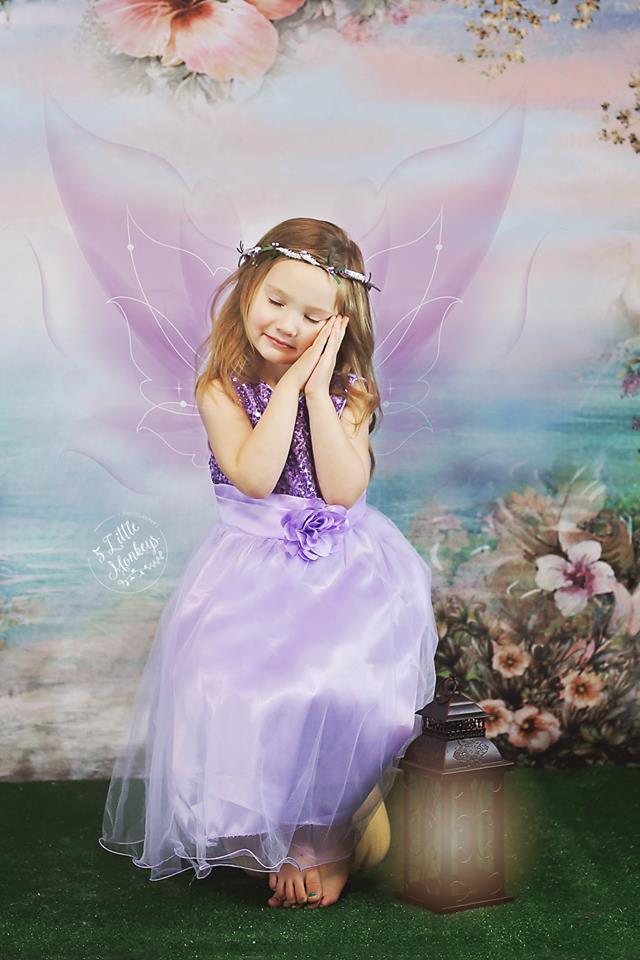 Kate Valentine's Day Vintage Flowers Bokeh Smog Backdrop Designed by JFCC -UK