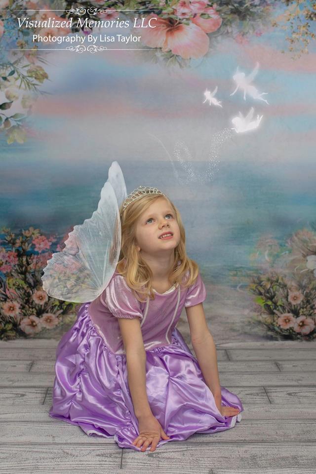 Kate Valentine's Day Vintage Flowers Bokeh Smog Backdrop Designed by JFCC -UK